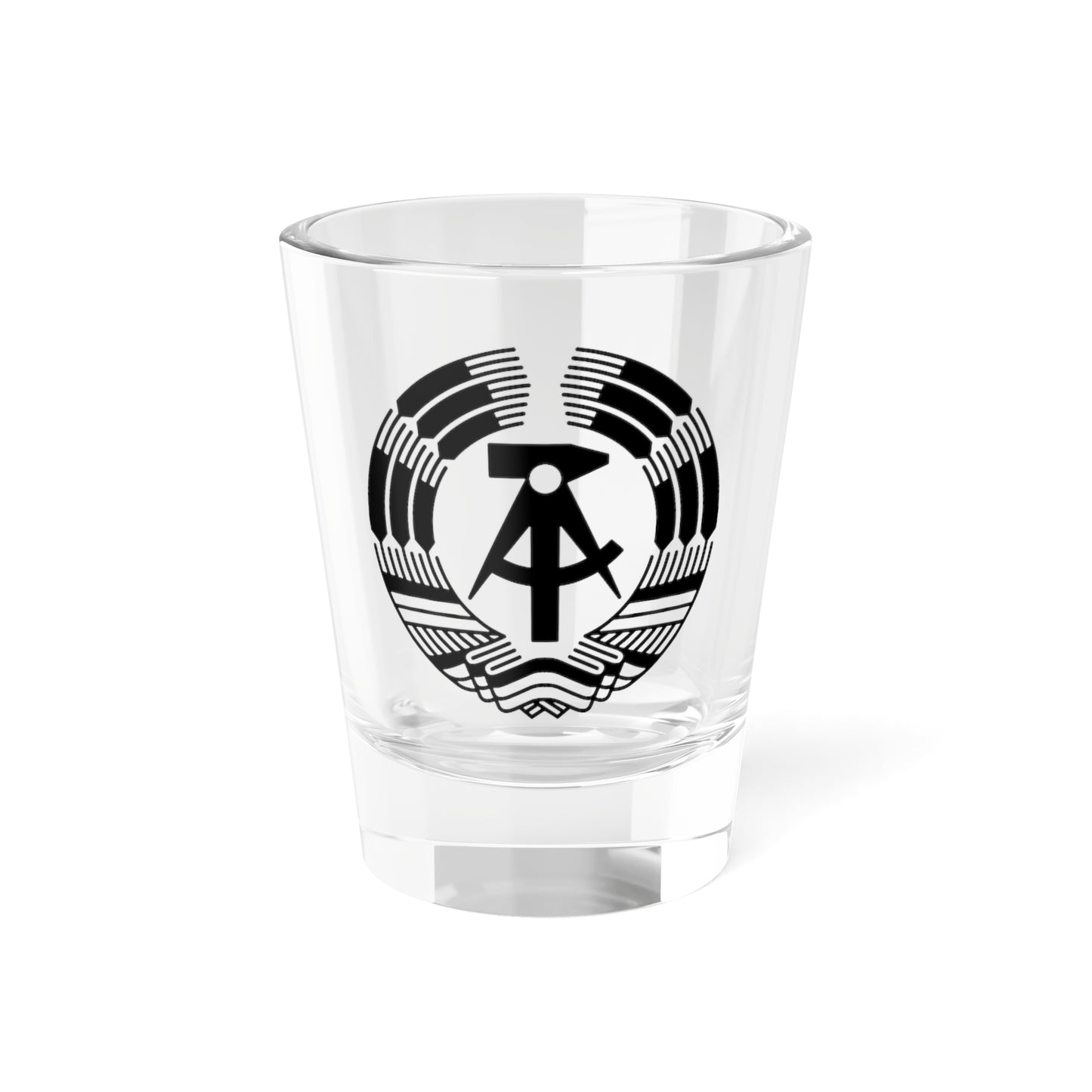 GDR black seal (Coat of Arms) Shot Glass 1.5oz