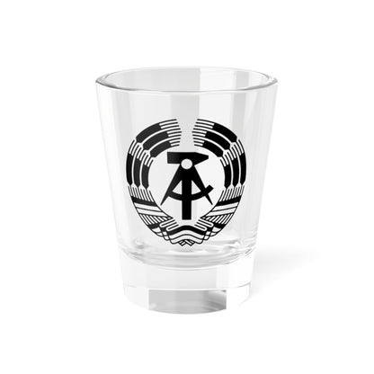 GDR black seal (Coat of Arms) Shot Glass 1.5oz