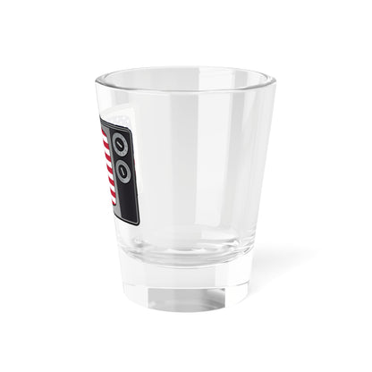 U.S. flag on television (United States) Shot Glass 1.5oz