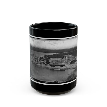 Morris Island, South Carolina. Battery Hays. One 8-Inch Parrot Rifle Dismounted. Breaching Battery Against Fort Sumter (U.S. Civil War) Black Coffee Mug