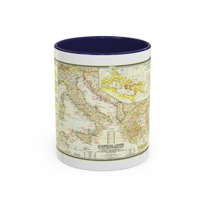 Mediterranean - Classical Lands (1949) (Map) Accent Coffee Mug