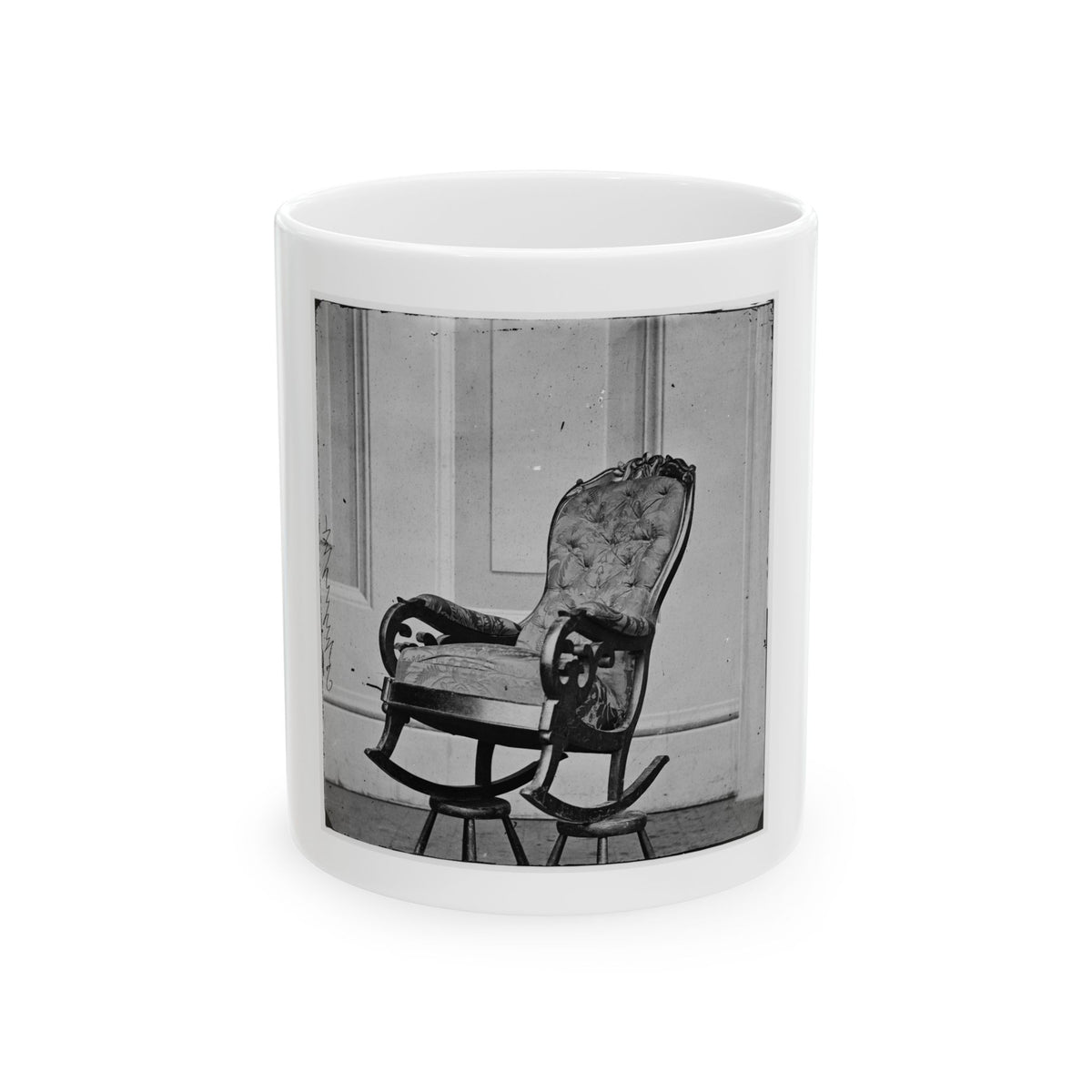 Washington, D.C. Rocking Chair Used By President Lincoln In Ford's Theater (U.S. Civil War) White Coffee Mug