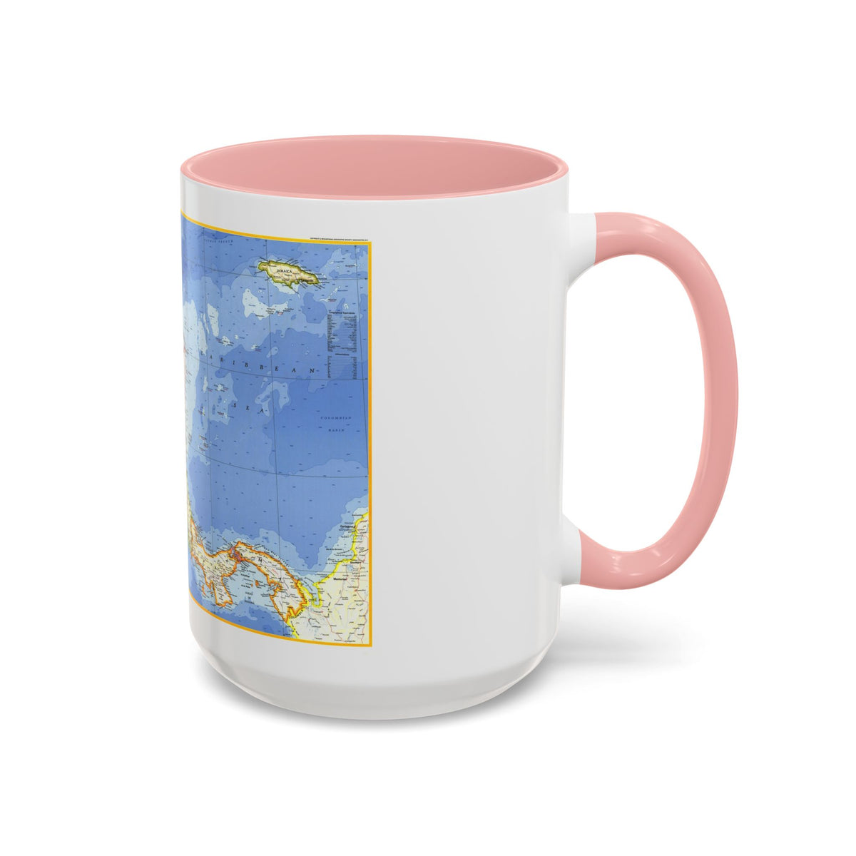 Central America (1973) (Map) Accent Coffee Mug
