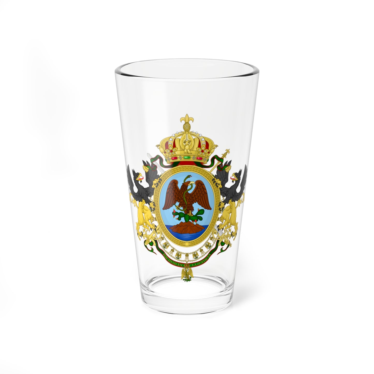 Coat of Arms Second Mexican Empire (Mexico) (Coat of Arms) Pint Glass 16oz