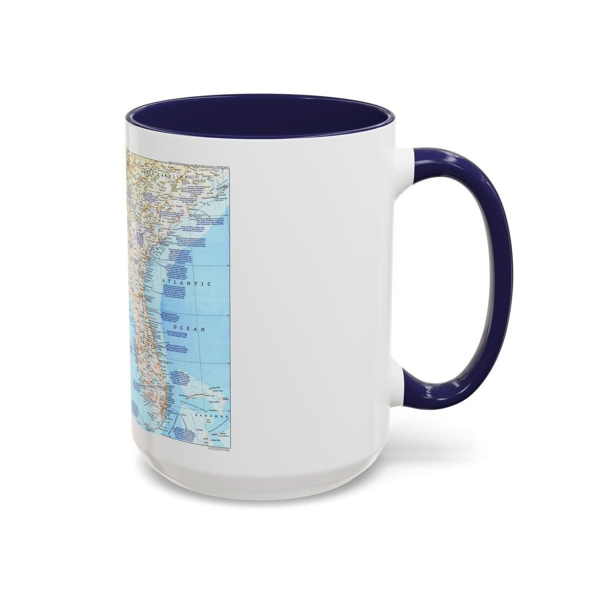 USA - Deep South 1 (1983) (Map) Accent Coffee Mug