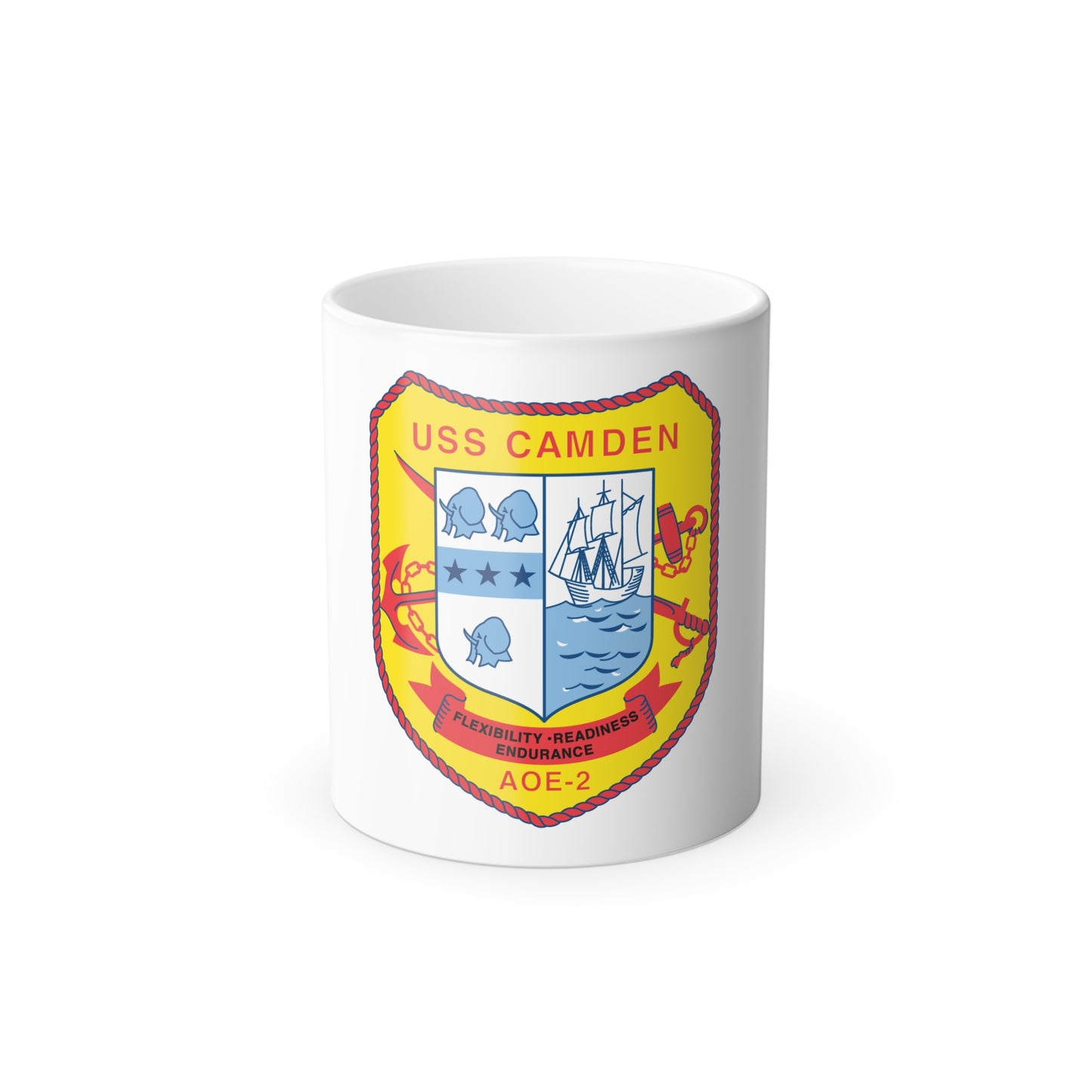 USS CAMDEN AOE 2 (U.S. Navy) Color Changing Mug 11oz