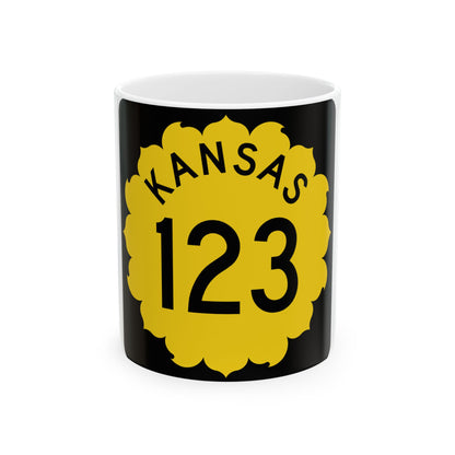 K-123 1962 (Kansas) (Road Sign) White Coffee Mug