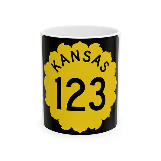 K-123 1962 (Kansas) (Road Sign) White Coffee Mug
