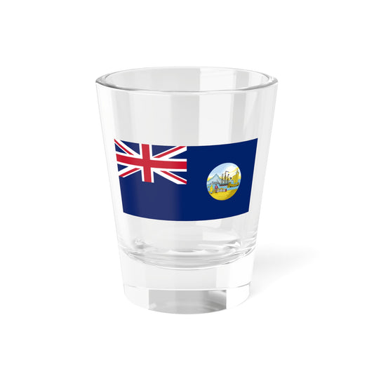 Flag of Hong Kong 1955-1959 (China) Shot Glass 1.5oz