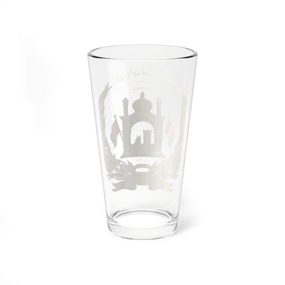 Emblem of Afghanistan 2004-2021 (Afghanistan) (Coat of Arms) Pint Glass 16oz