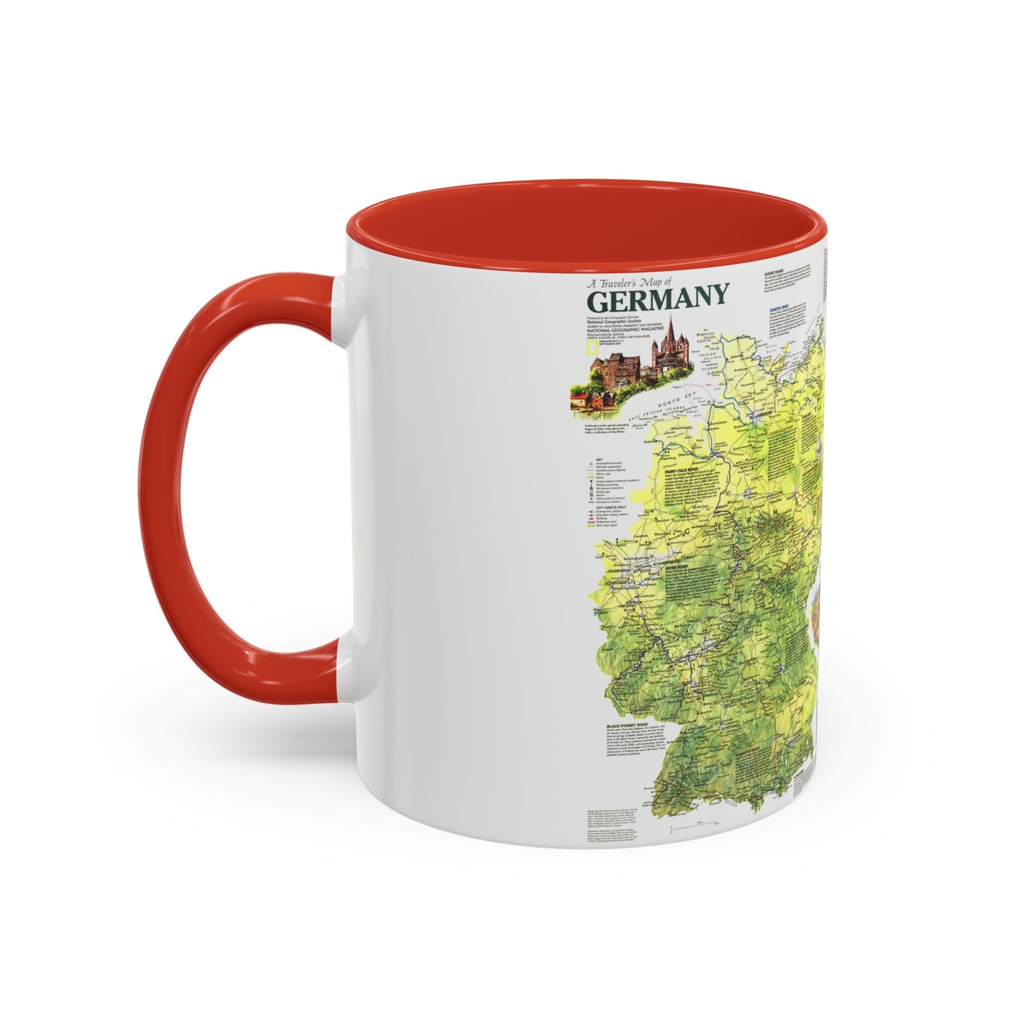 Germany - A Traveller's Map (1991) (Map) Accent Coffee Mug