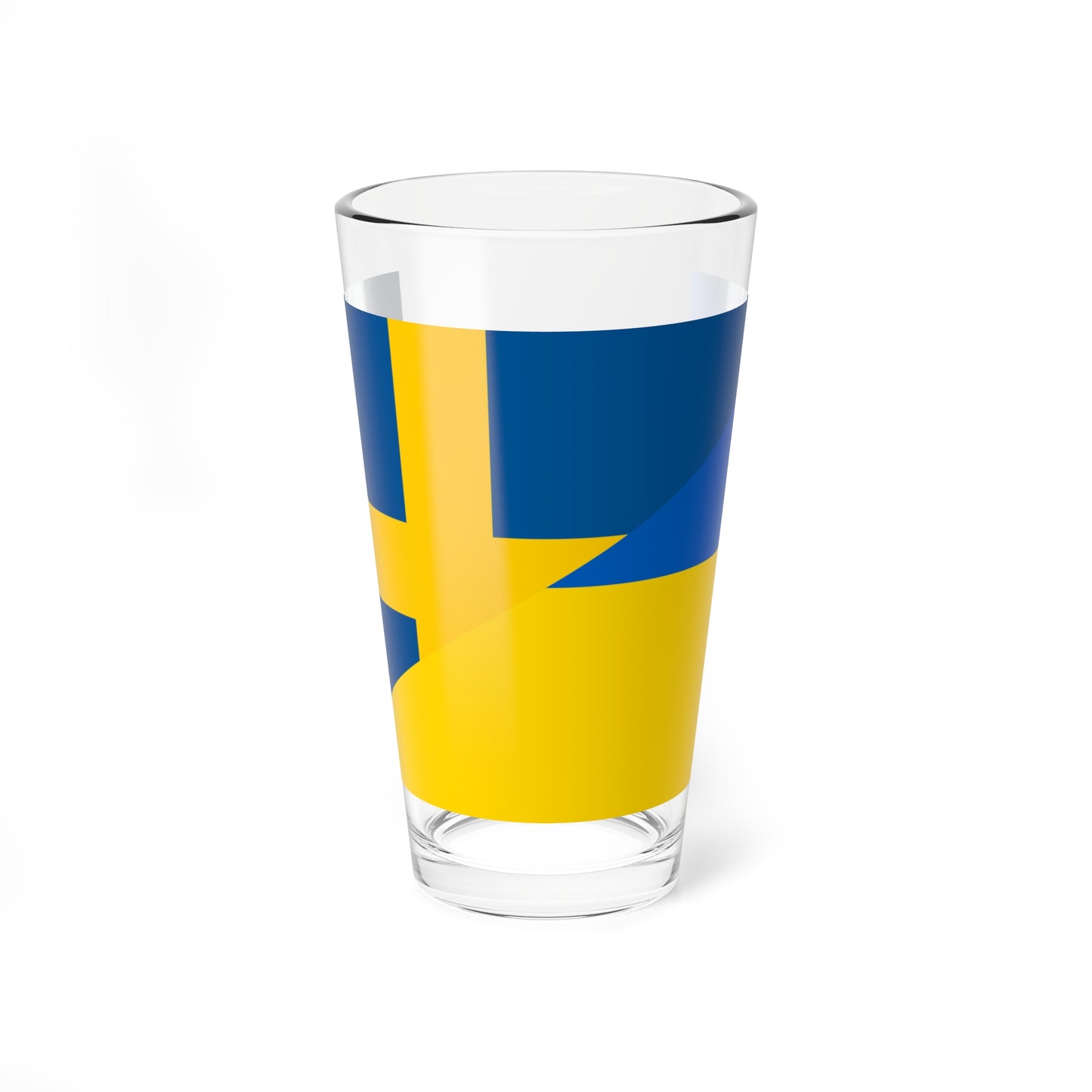 Flag of Sweden and Ukraine (Sweden) Pint Glass 16oz