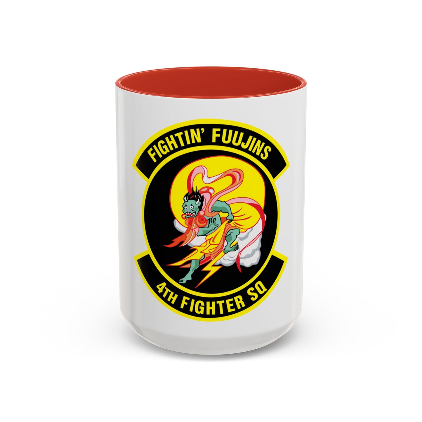 4th Fighter SQ Fightin' Fuujins (U.S. Air Force) Accent Coffee Mug