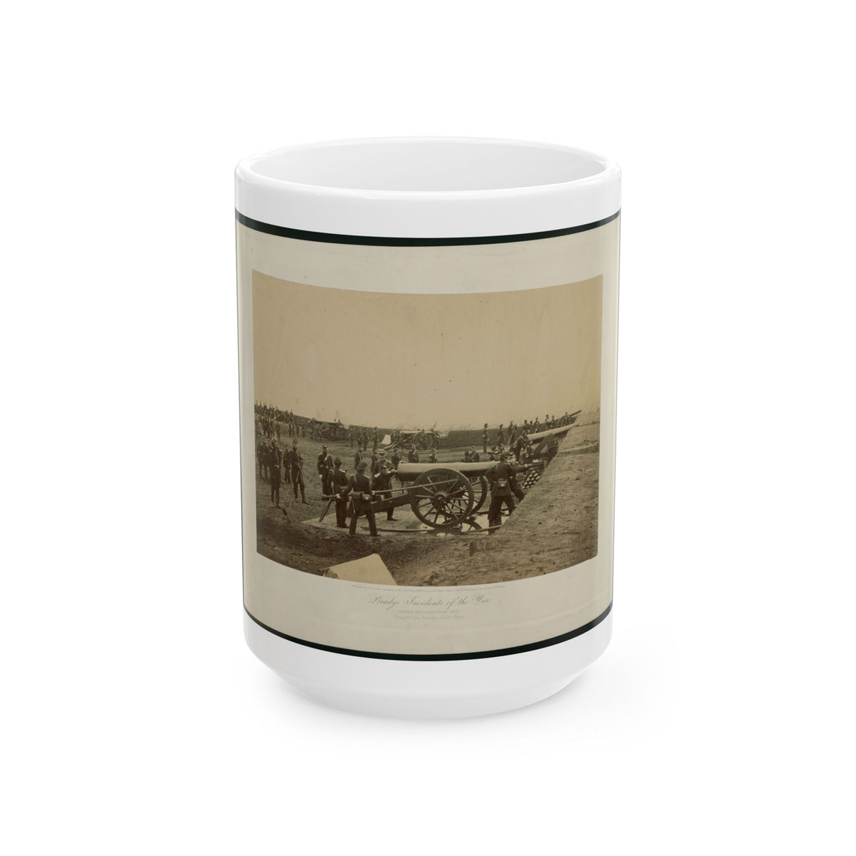 Brady's Incidents Of The War. (Fort Richardson Va.) Camp 1st. Conn Artilery Sic, Col. R.O. Tyler (U.S. Civil War) White Coffee Mug
