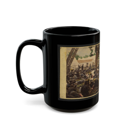 Tending Wounded Union Soldiers At Savage's Station, Virginia, During The Peninsular Campaign (U.S. Civil War) Black Coffee Mug