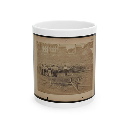 Railroad Construction Workers Straightening Track (U.S. Civil War) White Coffee Mug