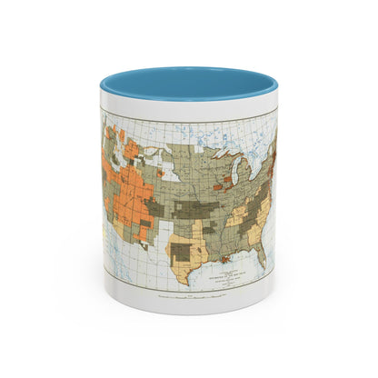 USA - The United States (1892) (Map) Accent Coffee Mug