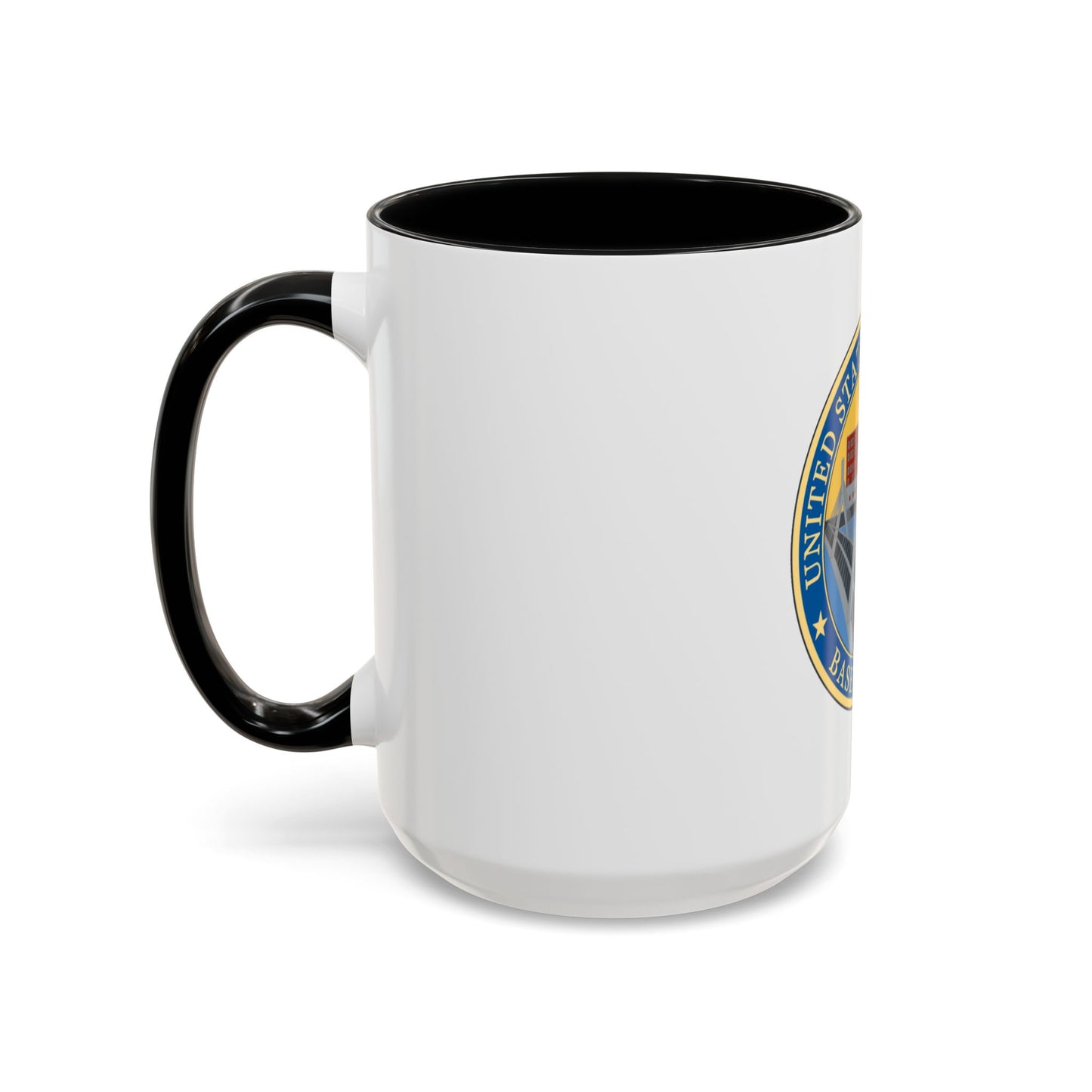 USCG Base Boston (U.S. Coast Guard) Accent Coffee Mug