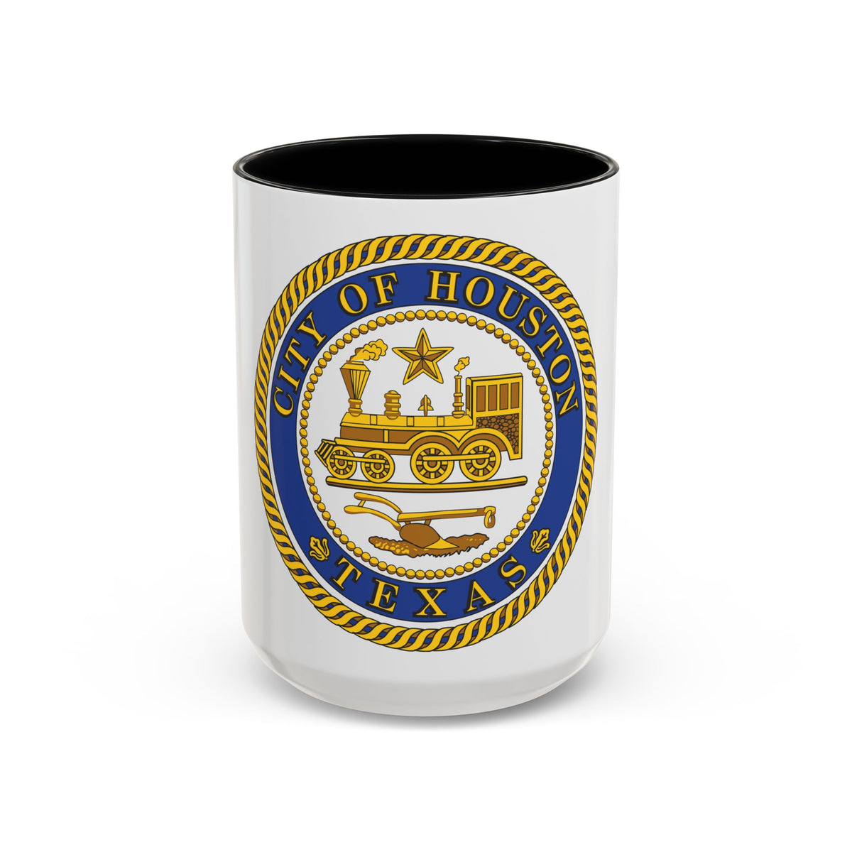 Seal of Houston Texas - Accent Coffee Mug