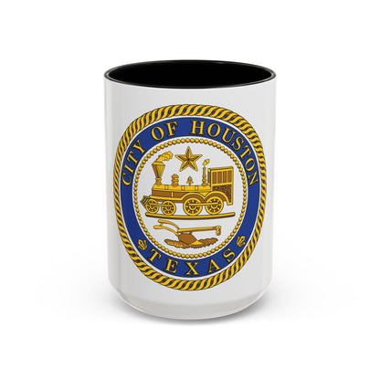 Seal of Houston Texas - Accent Coffee Mug