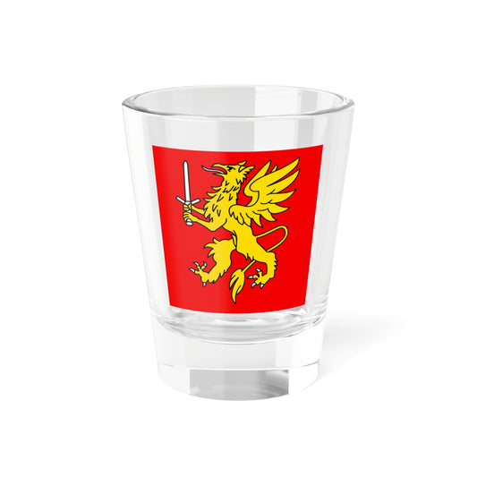 CHE Leuk Flag (Switzerland) Shot Glass 1.5oz