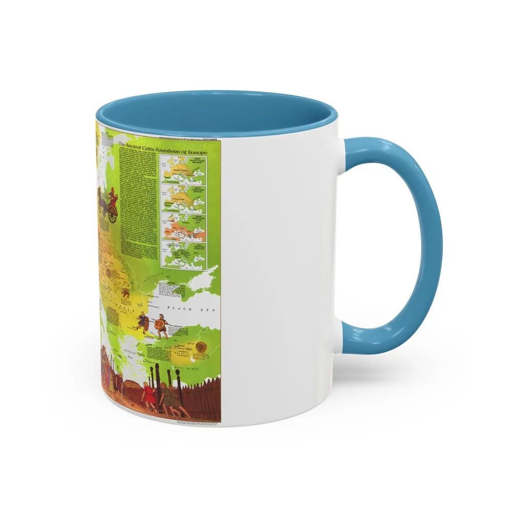 Europe - Celtic (1977) (Map) Accent Coffee Mug-Go Mug Yourself