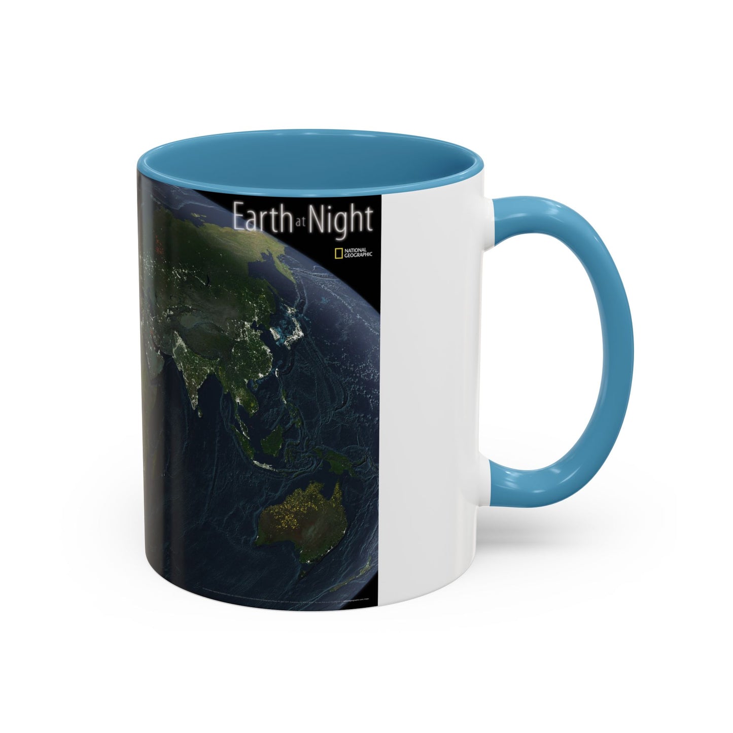 World Map - Earth at Night (2004) (Map) Accent Coffee Mug