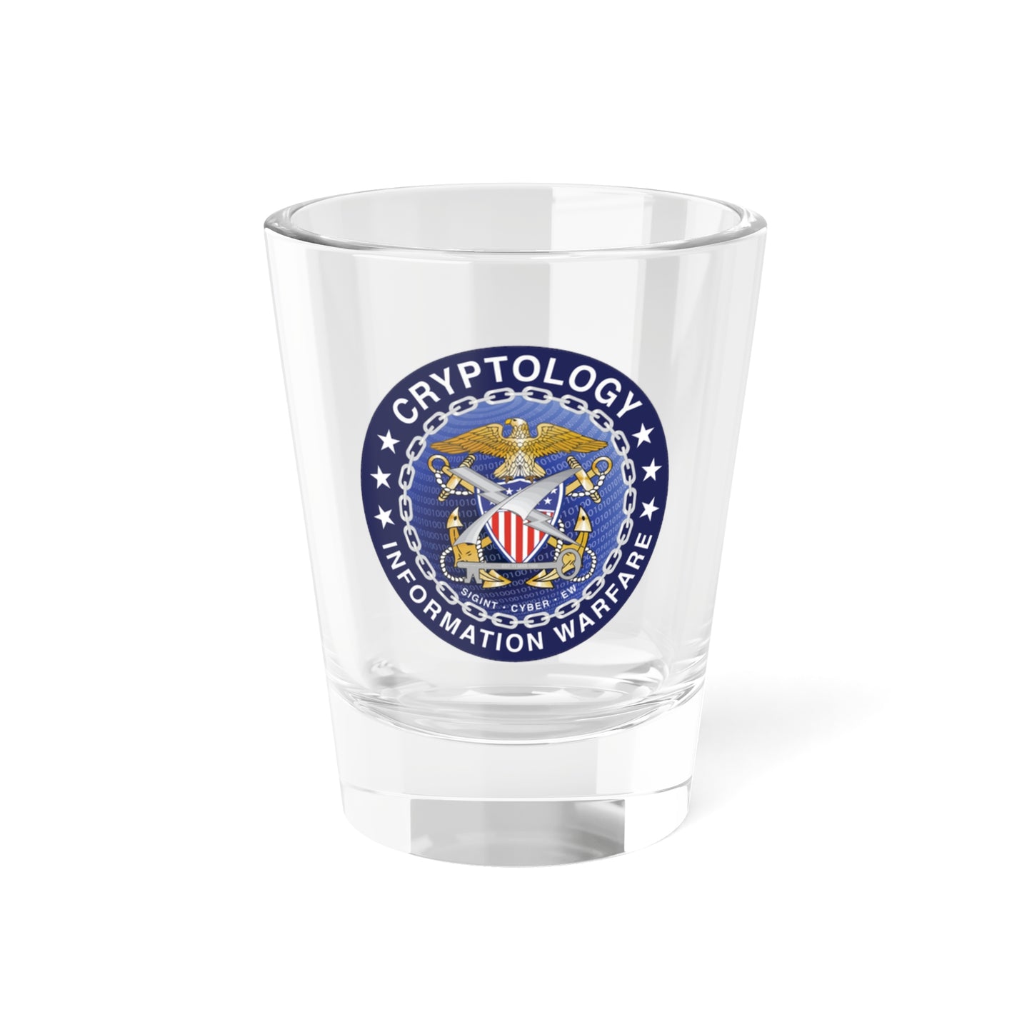 Verre à liqueur de la communauté cryptologique de la marine (US Navy) 1,5 oz