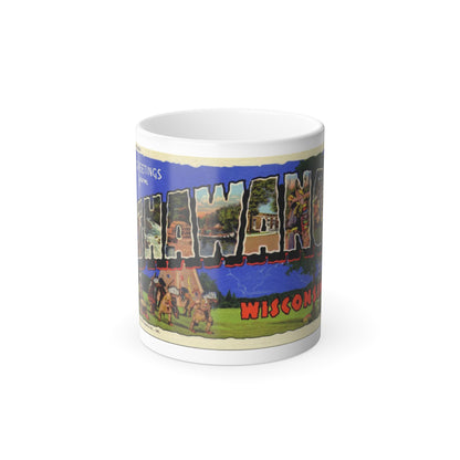 Greeting card from Shawano Wisconsin (Greeting Postcards) Color Changing Mug 11oz