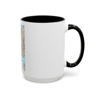 France (1989) (Map) Accent Coffee Mug
