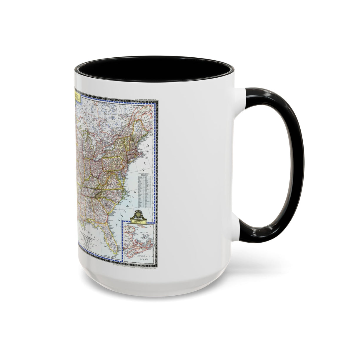 USA - The United States (1946) (Map) Accent Coffee Mug