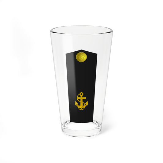 Black naval shoulder board with a gold anchor below a gold five-pointed star badge at the top.
