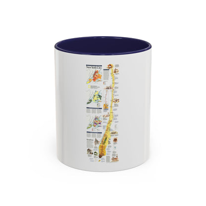 USA - New York City (1999) (Map) Accent Coffee Mug