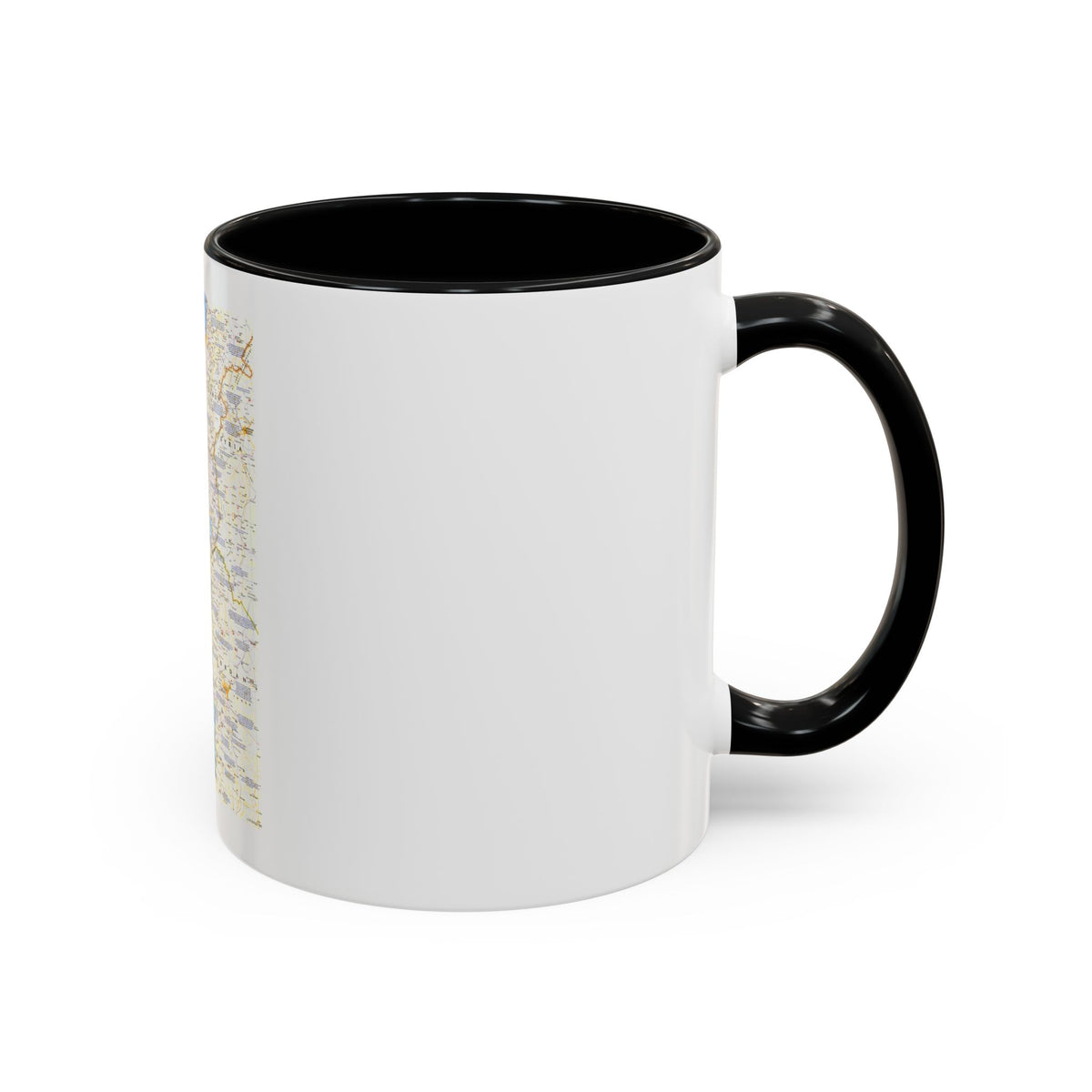Middle East - Holy Land 1 (1989) (Map) Accent Coffee Mug