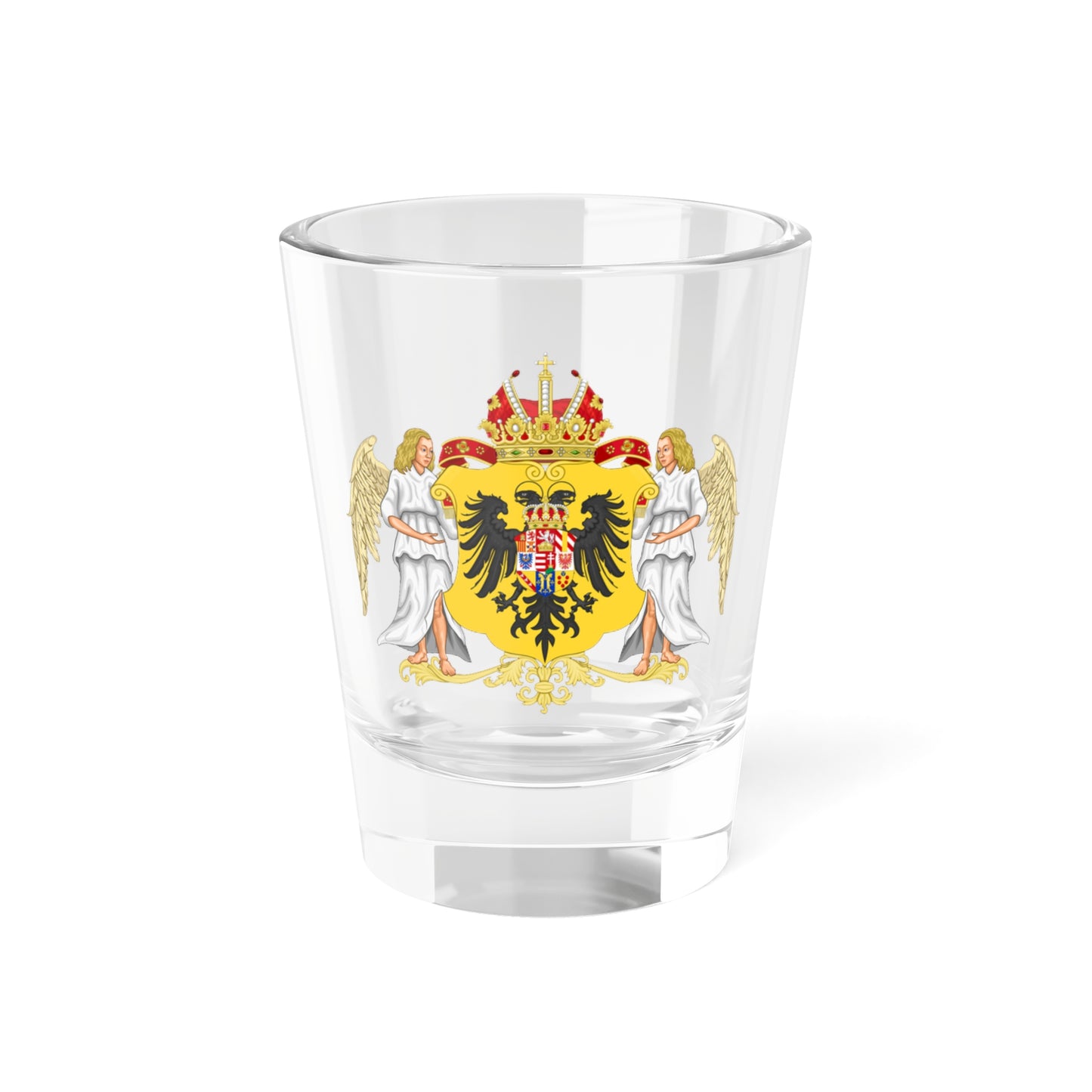 Ornamented Coat of Arms of Maria Theresa Holy Roman Empress (Austria) (Coat of Arms) Shot Glass 1.5oz