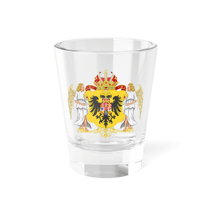 Ornamented Coat of Arms of Maria Theresa Holy Roman Empress (Austria) (Coat of Arms) Shot Glass 1.5oz