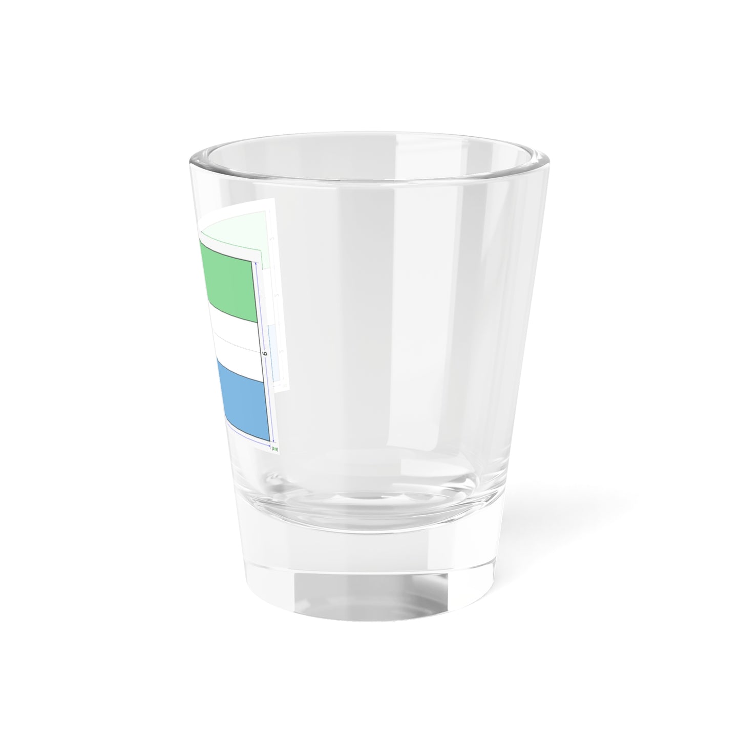 Flag of Sierra Leone construction sheet (Sierra Leone) Shot Glass 1.5oz