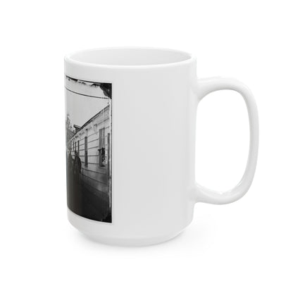 Washington, D.C. Convalescent Soldiers And Others Outside Quarters Of The Sanitary Commission Home Lodge (U.S. Civil War) White Coffee Mug