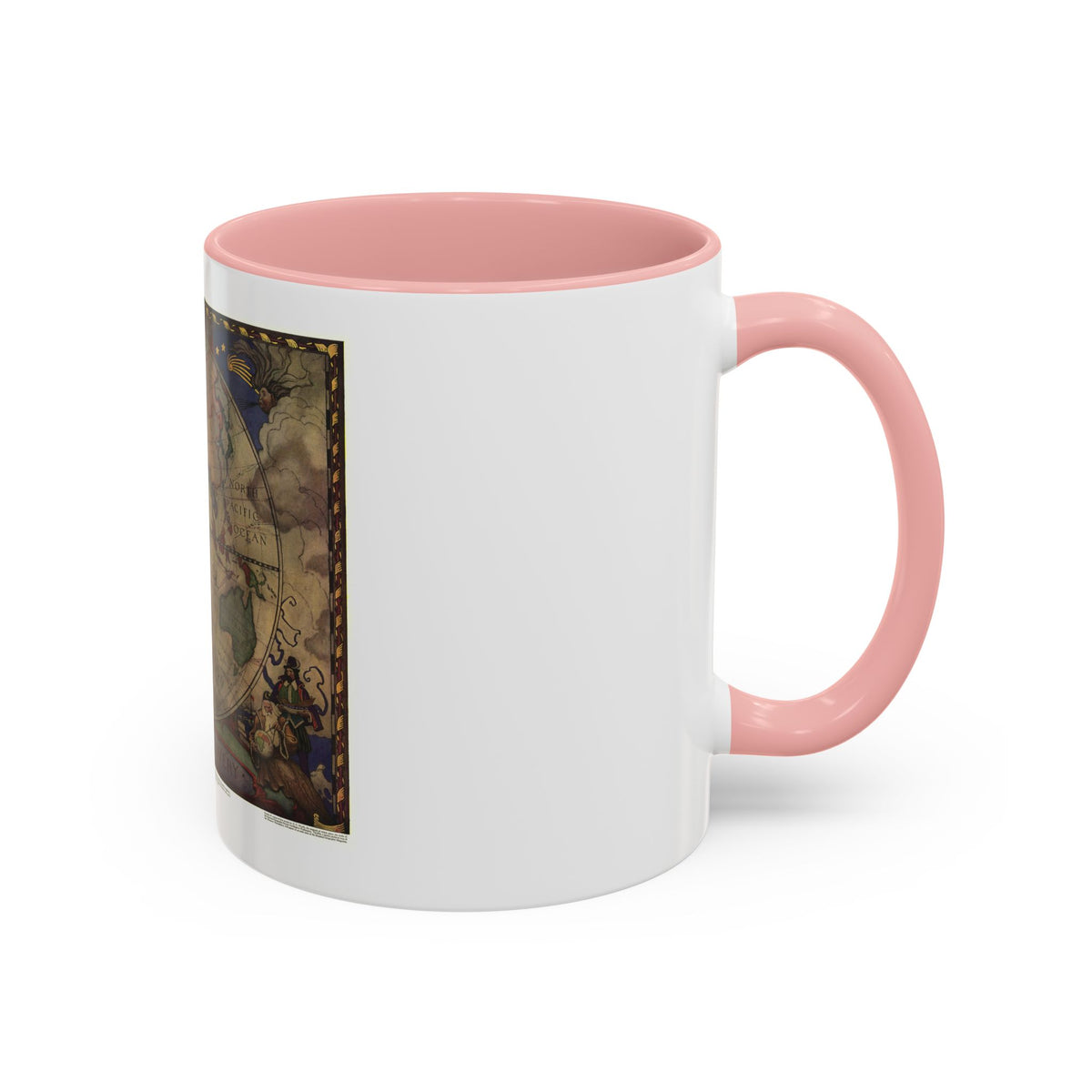 Map of Discovery- Eastern Hemisphere (1928) (Map) Accent Coffee Mug