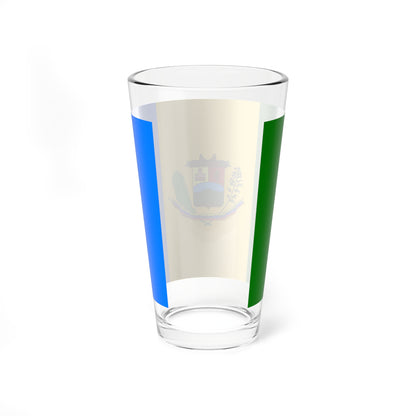Bandera del Municipio Justo Briceno (Venezuela) Pint Glass 16oz