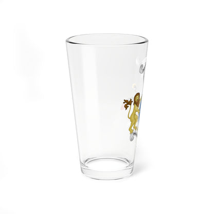 Medium Coat of Arms of the King of Rwanda Shield (Rwanda) (Coat of Arms) Pint Glass 16oz