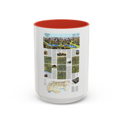 Alps, The - A Traveller's Map (1985) (Map) Accent Coffee Mug