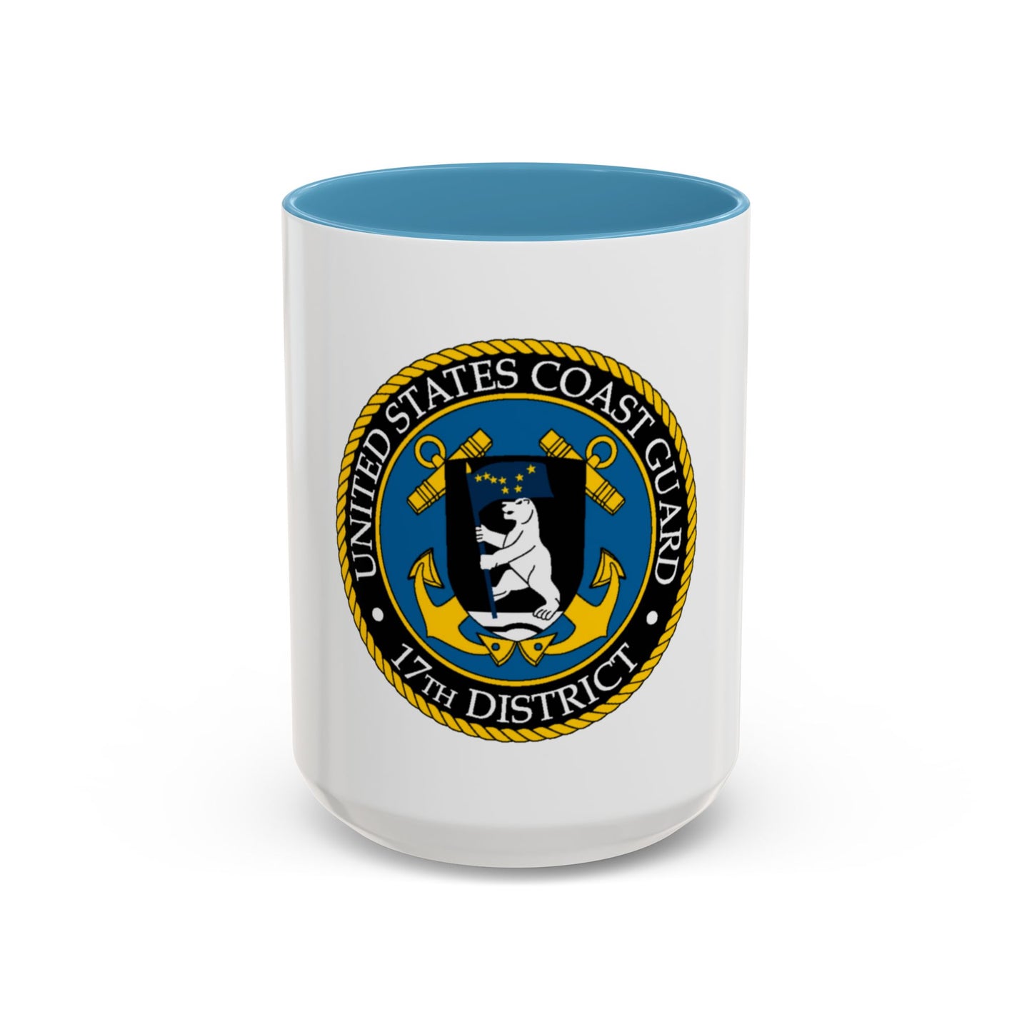 USCG 17th District (U.S. Coast Guard) Accent Coffee Mug