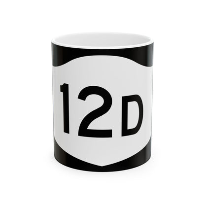 NY-12D (New York) (Road Sign) White Coffee Mug