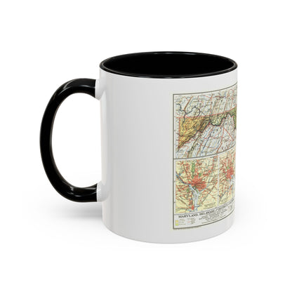 USA - Maryland, Delaware (1927) (Map) Accent Coffee Mug