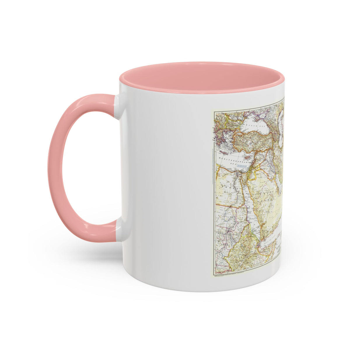 Asia - Southwest (1952) (Map) Accent Coffee Mug