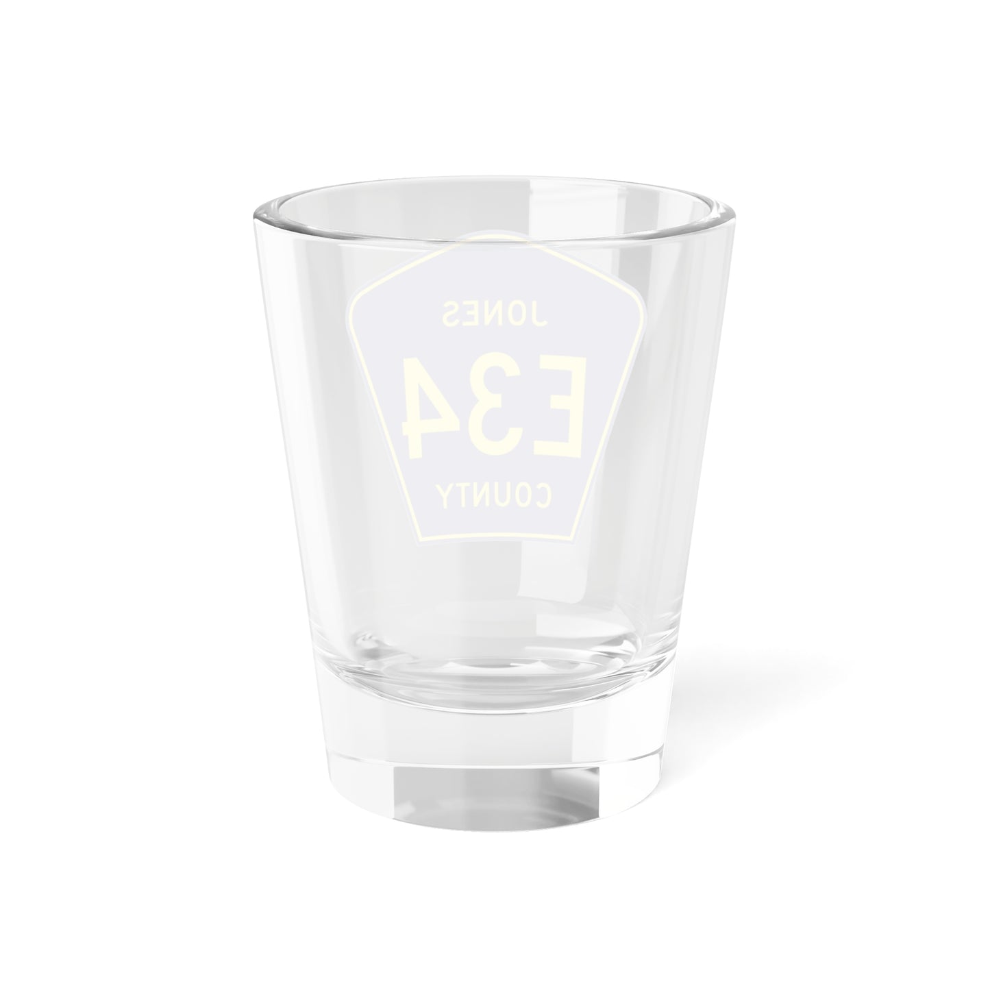 Jones County Route E34 IA (Iowa) (Road Sign) Shot Glass 1.5oz