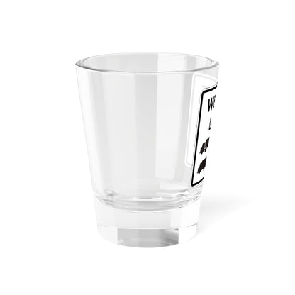 MUTCD-CA R20A-1 (California) (Road Sign) Shot Glass 1.5oz