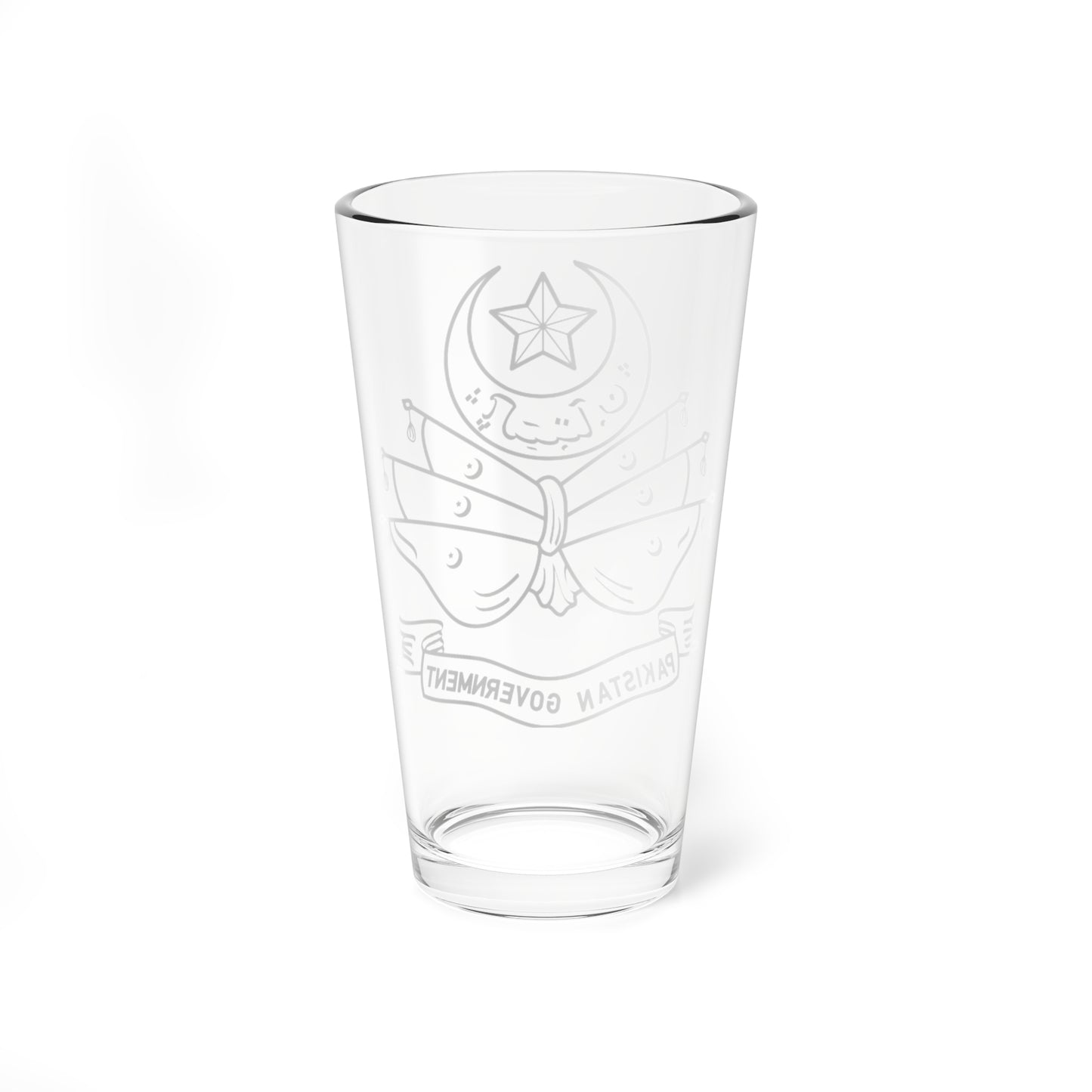 Emblem of Pakistan 1947-1954 (Pakistan) (Coat of Arms) Pint Glass 16oz