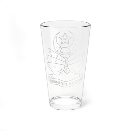 Emblem of Pakistan 1947-1954 (Pakistan) (Coat of Arms) Pint Glass 16oz
